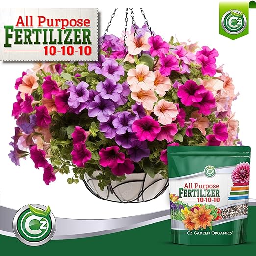 10-10-10 All Purpose Fertilizer - Made in USA - Micronutrients Plant Food for Indoor/Outdoor Plants, Flower Gardens, Fruit & Vegetable Gardens, Trees & Lawns!