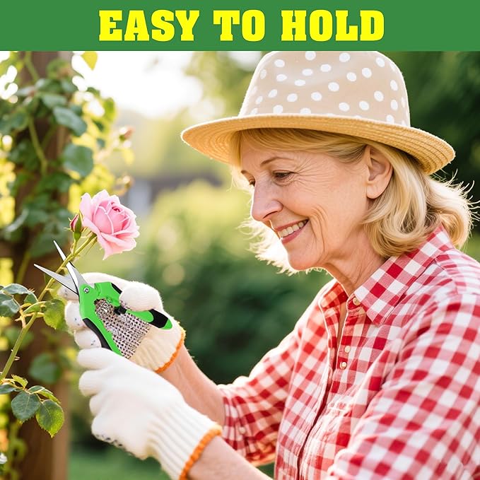 EWPJDK 4 Pack Garden Shears, Stainless Steel Shears Gardening Tools, Scissors, Garden Clippers, Pruning Shears for Gardening Shears & Scissors (Green)