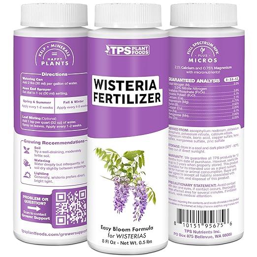 Wisteria Fertilizer – Liquid Plant Food for More Blooms, Stronger Vines & Healthy Root Development, 8 oz