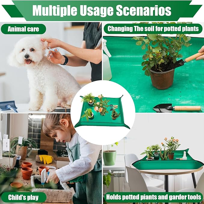 2PCS Repotting Mat, Excellence Indoor Waterproof Plant Transplanting Mat, Professional Gardening Mat Supplies (gardening tools are not included)