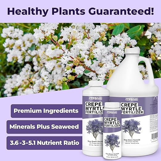 Crepe Myrtle Fertilizer – Liquid Plant Food for More Blooms, Vibrant Color Healthy Growth, 1 Gallon