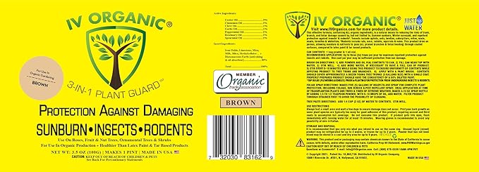 IV Organic 3-in-1 Plant Guard, 1 Pint (Brown)