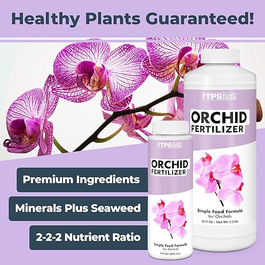 Orchid Plant Food – Liquid Fertilizer for Reblooming, Longer-Lasting Flowers & Healthy Roots, 8 oz