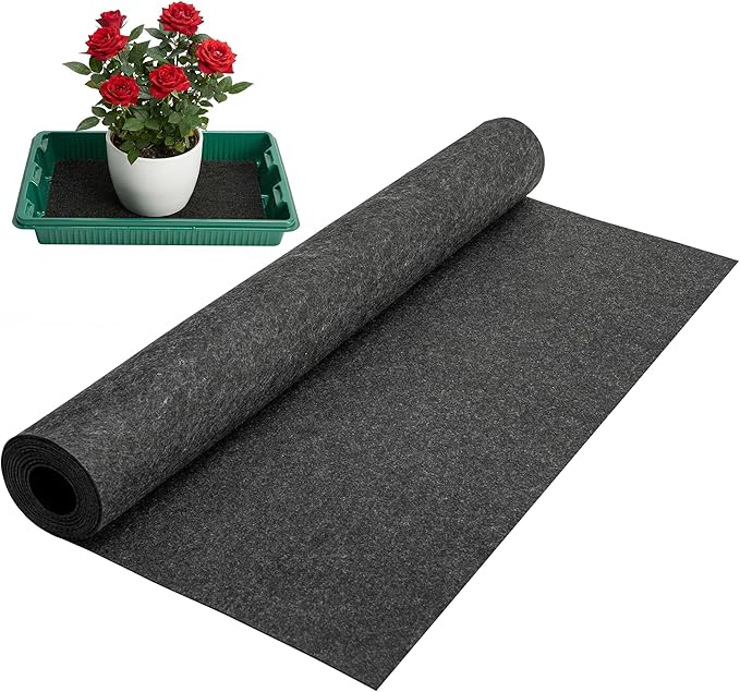Adnee 145 x 35 Inch Automatic Plant Watering Mat-3mm Thick Self Watering Capillary Mat-Felt Plant Water Wicking Mat for Seed Sprouting Hydroponics Potted Plants