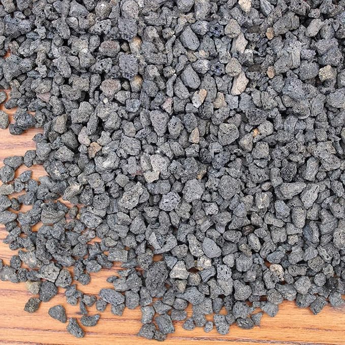 Boniosz 2lb Black Horticultural Lava Rock Soil Additive for Cacti, Vase Fillers, Succulents and Terrarium Plants - No Dyes or Chemicals - 100% Pure Volcanic Rock