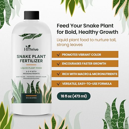 16oz Snake Plant Fertilizer for Snake Plant Live - Makes 96 Gallons of Fertilizer for Indoor Plants, Ideal for Healthy Growth, Strong Leaves, and Vibrant Color - Rich in Macro & Micronutrients