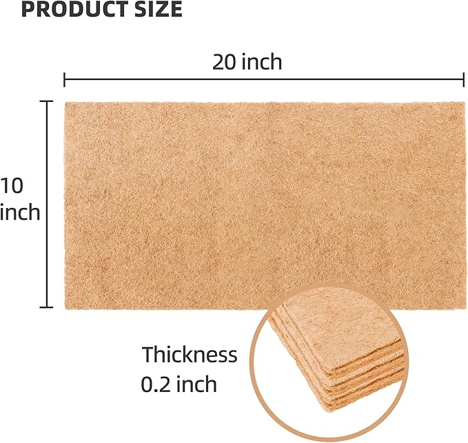 U0U 10PCS Jute Microgreens Grow Mats,10"x 20" Hemp Grow Mats for Microgreens, Microgreens Growing Trays,Hydroponic Growing Kits for Microgreens Wheatgrass and Sprouts Organic Production