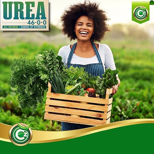 Urea Fertilizer 46-0-0 Plant Food for Flowers & Gardens - Lettuce, Green Lawns, Fruit, Vegetables, Citrus Trees, Tie Dye Granules Prills (Cz Garden Organics Urea 40LB)