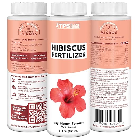 Hibiscus Fertilizer – Liquid Plant Food for More Blooms, Vibrant Color & Healthy Tropical Growth, 1 Gallon