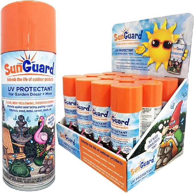 SUNGUARD UV Protectant Spray for Outdoor Decor, Furniture & More (2-Pack) Prevents Fading Peeling and Cracking
