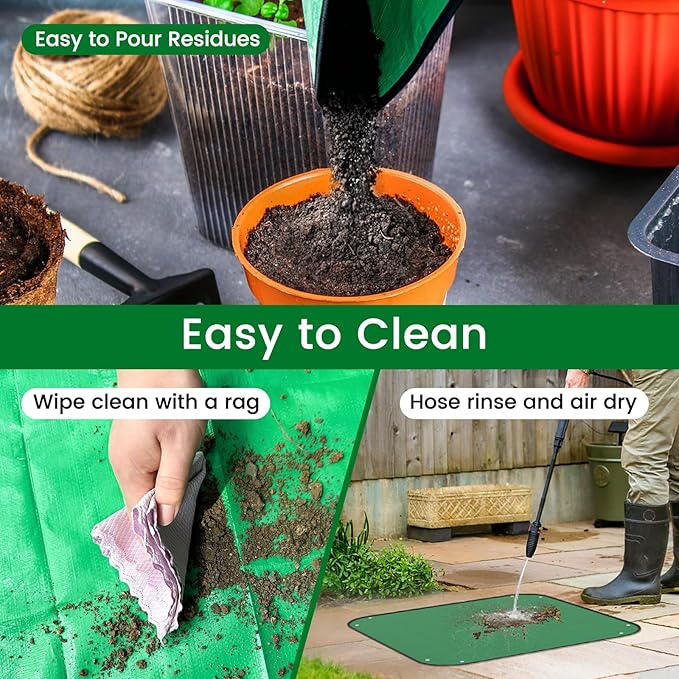 Repotting Mat for Indoor Plant Transplanting and Mess Control, 26'' x 26'' Waterproof Potting Succulent Tray Portable Gardening Mat Gift for Plant Lovers