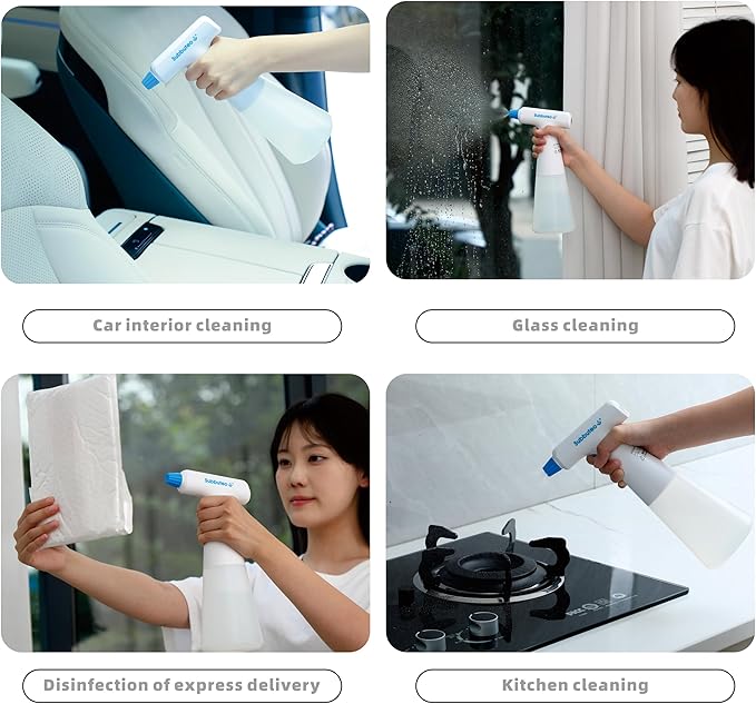 Subbuteo Electric Plant Mister Spray Bottle, 0.55L USB Rechargeable Auto Sprayer, Adjustable Fine Mist Nozzle for Indoor Plants, Hair Styling & Home Cleaning