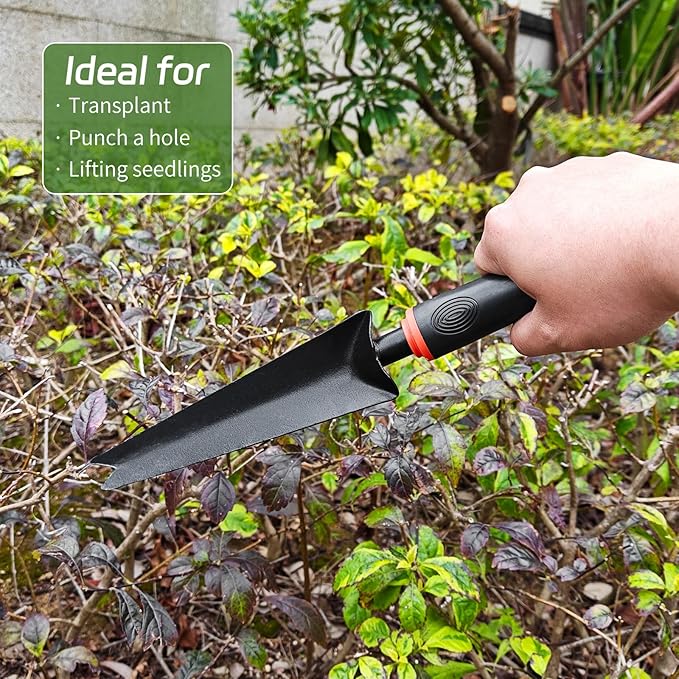 Garden Trowel, Portable Garden Weeder Tool, Gardening Trowel for Vegetable Gardening Backyard Farm Planting(Black Shovel)