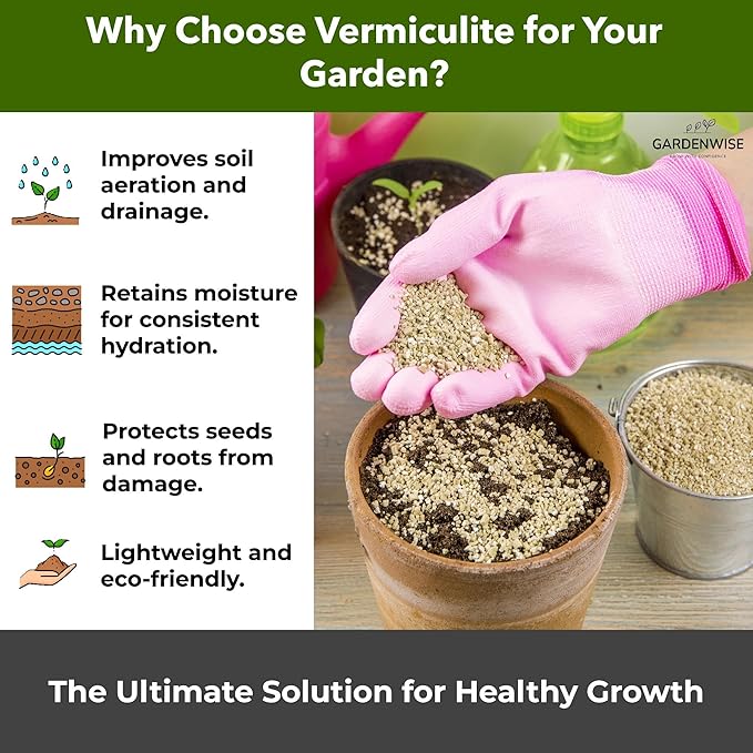 Organic Coarse Vermiculite for Indoor Gardening Plants and Mushrooms – Enhances Soil Aeration, Seed Germination, Rooting Cuttings – Small Packages and Bulk (Vermiculite Grade 3 – Medium, 20 quarts)