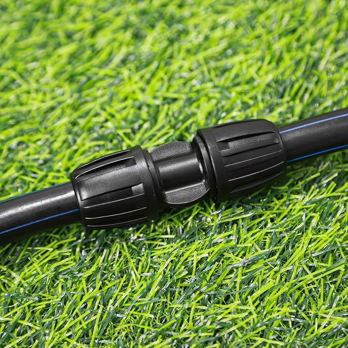 10 Pack 1/2 Inch Drip Irrigation Coupling Fittings (1/2" ID x 0.65" OD) - 1/2'' Drip Line Anti-Drop Barbed Lock Nut Coupler Connectors for 1/2 Inch Drip Irrigation Tubing Irrigation System