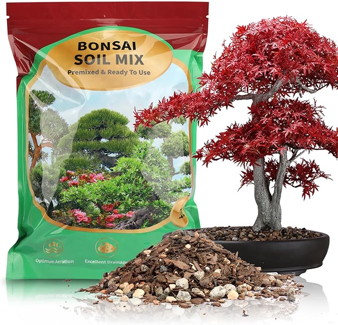 Doter Premium Bonsai Soil Mix with Enhanced Aeration & Drainage 10qt - Professional Grade Potting Soil for Bonsai Pots