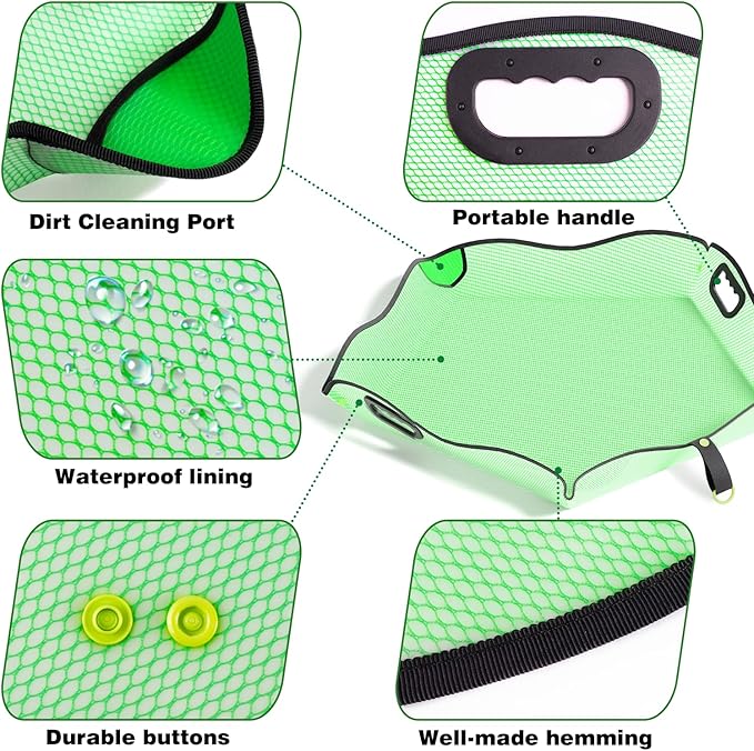 Austion Repotting Mat for Indoor Plant Transplanting and Mess Control 29"x29" Waterproof Succulent Potting Mat with Handles Flower-Shaped Potting Tray Portable Mat Gardening Gifts for Plant Lovers