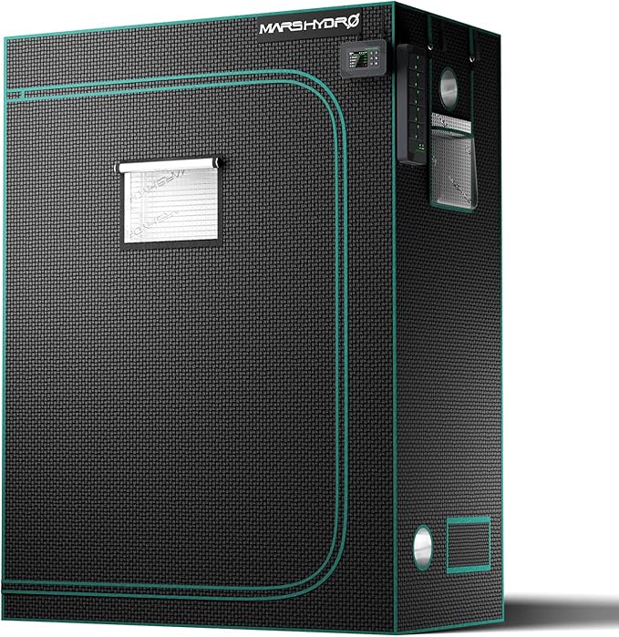 MARS HYDRO 5x2.6 Advanced Grow Tent, 60"x32"x80" High Reflective Mylar 1680D for Hydroponics Indoor Plant Growing, with Observation Window,Floor Tray and Smooth Zipper for TSL2000/SP3000