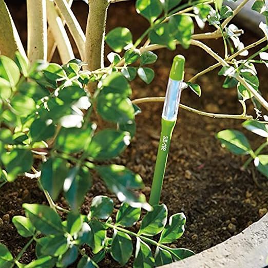 IPPINKA Sustee Aquameter, Bundle of 12, House Plant Soil Moisture Meter, Best for Indoor Potted Plants - Medium Green Refillable