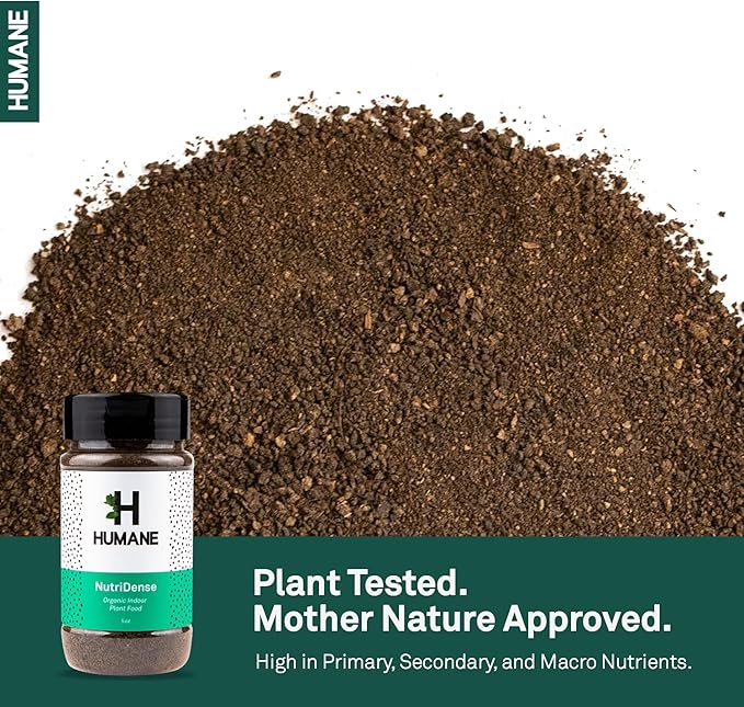 Humane Plant Food Indoor House Plants, All-Purpose Organic Indoor Plant Fertilizer - NutriDense (5oz)