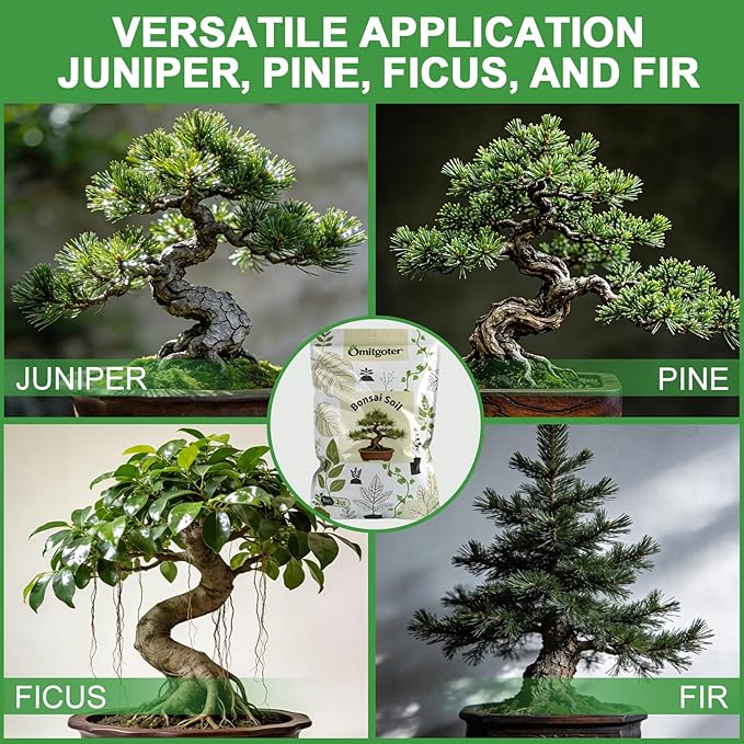 Premium Bonsai Soil Mix for Pine Trees 10qt，Breathable and Drainage Formula| Ideal for Bonsai Pots and Repotting