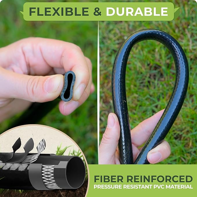 Carpathen 50 FT 1/2 Irrigation Tubing Mainline - Drip Irrigation Tubing Perfect for Push-To-Connect Garden Irrigation System, or as Blank Distribution Hose for Any Gardening Project