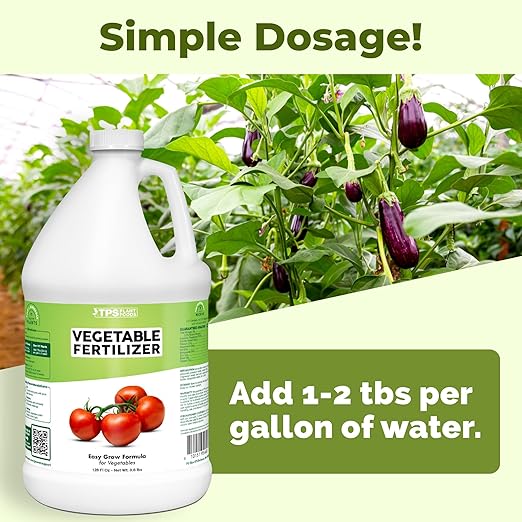 Vegetable Fertilizer – Liquid Plant Food for Bigger Harvests, Stronger Roots & Healthy Garden Growth, 1 Gallon