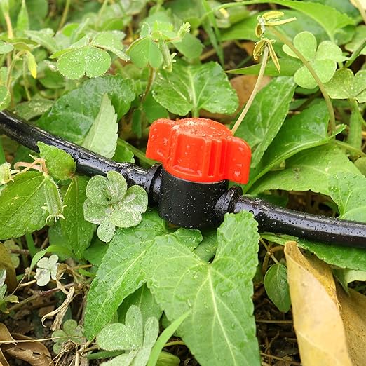 Gardrip 1/4" Drip Irrigation Valve：50 Pack Drip Irrigation Shut Off Switch Valve Fits 1/4 Inch Drip Irrigation Tubing Drip Line Cut Off Valve for Garden Lawn Irrigation System