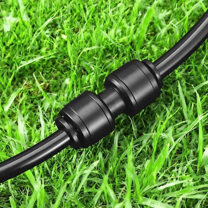 20 Pack 1/4" Quick Connect Fittings Coupling Connectors,1/4 Inch Irrigation Tubing Fittings Anti-Drop Push to Connect Fittings Locked Straight for 1/4 Inch Drip Tubing Garden Irrigation System