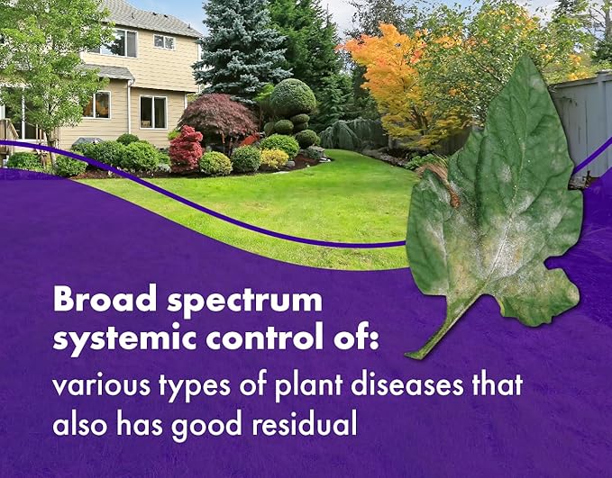Liquid Harvest Broad Spectrum Disease Control – 32 Ounces - 14.3% Propiconazole Fungicide for Turf, Ornamentals & Plants – Effective Against Powdery Mildew, Rust, Leaf Spot & More for Healthier Plants