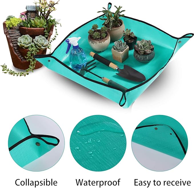Plant Repotting Mat for Plants, Gardening Hand Tools for Gardeners, PE, 39.4x39.4in(100x100cm)