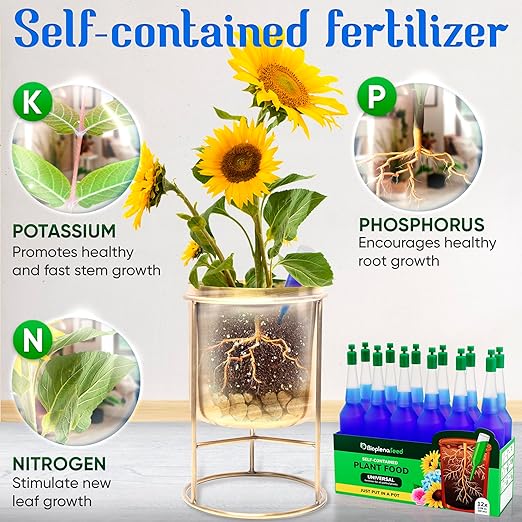 All-Purpose Liquid Plant Food Fertilizer (12-Pack) | Indoor House Plants & Outdoor Flowers | Bloom Booster Nutrient Solution for Vibrant Growth & Strong Roots | Made in The USA