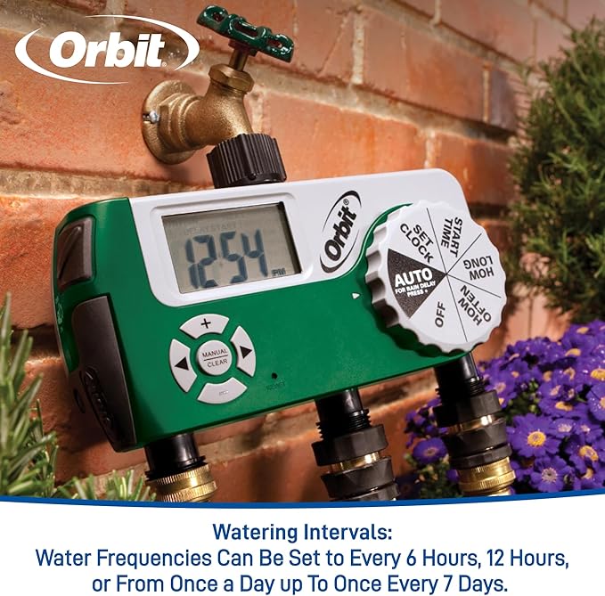 Orbit 56082 3-Outlet Programmable Digital Hose Watering Timer,(Pack of 4)