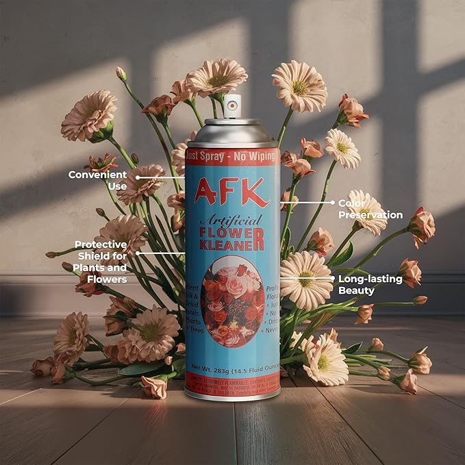 Larksilk Silk Flower Cleaner Spray for Artificial Plant & Flowers - Dust Remover Aerosol Spray for Fake Plants,Leaves & Décor - Artificial Plant Cleaner Spray No Wipe Finish, Silk Plant Cleaner Spray
