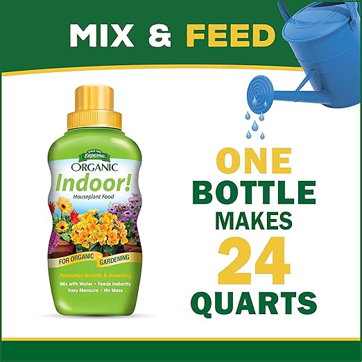 Espoma Indoor! Liquid Plant Food, Natural & Organic Houseplant Food, 8 fl oz, Pack of 2