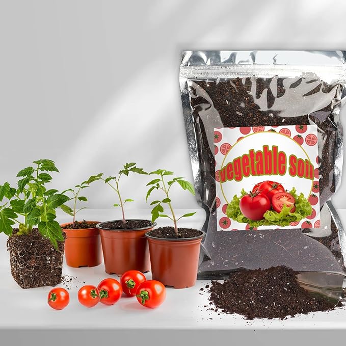 Doter Organic Vegetable Soil Mix 1qt, Indoor Plants Potting Mix for All Potted Vegetable Like Tomatoes Lettuce Bell Peppers, Grow Healthy houseplants Indoors