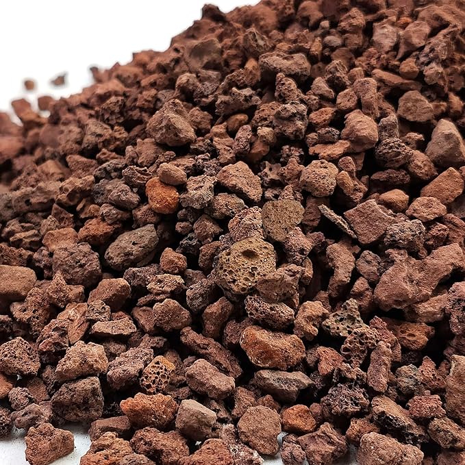 FANTIAN 2 lbs Red Lava Rocks for Plants,1/4 Inch Crush Volcanic Rock Gravel Potting Mix for Succulent Cactus Bonsai Aquarium Fire Pits and Garden Landscaping