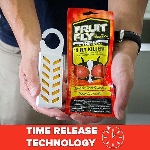 Fruit Fly BarPro – 4 Month Protection Against Flies, Cockroaches, Mosquitos & Other Pests – Non-Toxic & Portable for Indoor & Outdoor Use