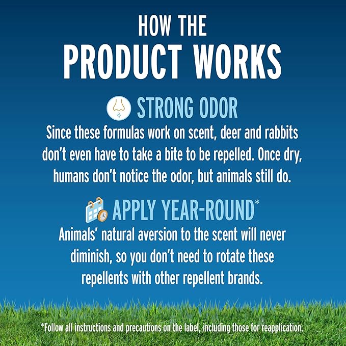 Liquid Fence Deer And Rabbit Repellent Concentrate 40 Ounces, Apply Year-Round, 6 Pack
