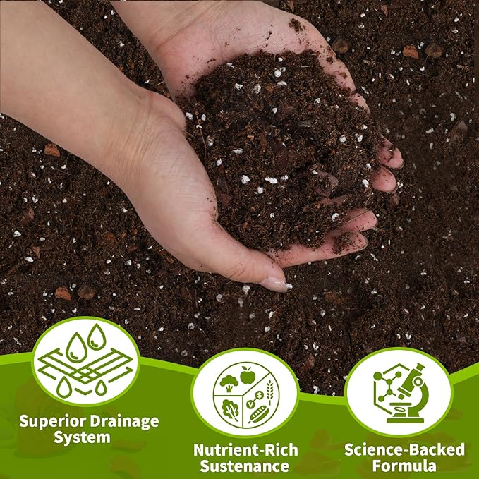 Rose Soil Potting Soil 1qt- Natural Organic Potting Mix for Roses, Superior Drainage & Breathability, Nutrient-Rich Formula to Support Healthy Rose Growth