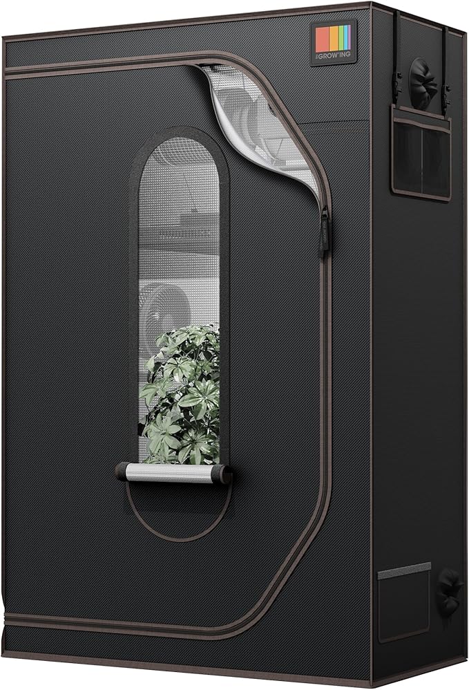 The Growing 4x2 Grow Tent 48"x24"x72", Tall Slim Light Proof Indoor Hydroponic Grow Tent with Reflective Mylar Observation Window for Indoor Plant Growing
