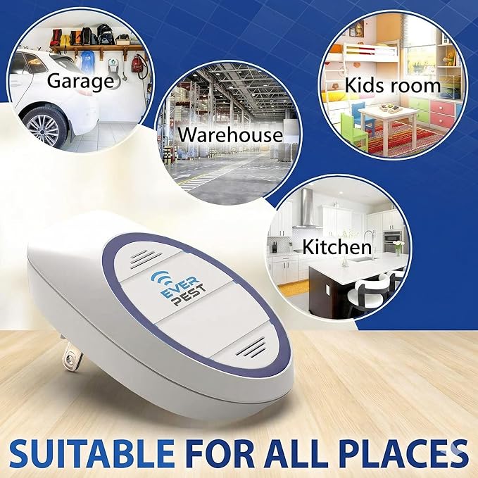 Ultrasonic Pest Control Repeller (2-Pack) Plug in Flea Rat Roach Mosquito Cockroaches Rodent Spider Scorpion Fruit Fly Insect Indoor Plug Getter Robo Caminho 1