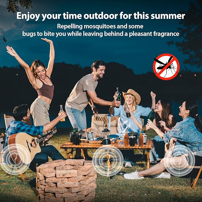 KICKOUTOR® Mosquito Incense Sticks with Citronella, 480 Count Natural Outdoor Mosquito Repellent for Patio Backyard Camping, 1-Hour Burn DEET-Free Flying Insect Bug Control | Gnat No-See-um