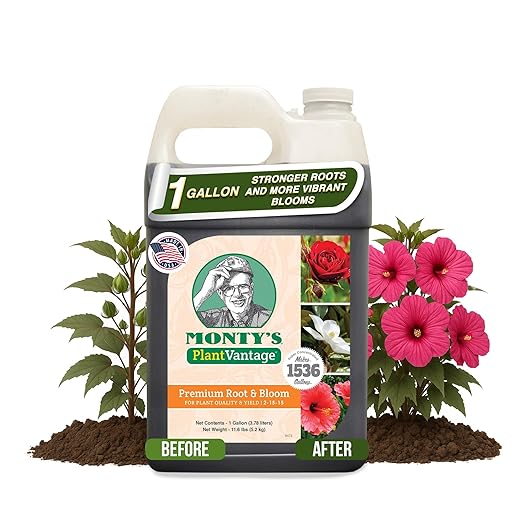 PlantVantage Root & Bloom Liquid Fertilizer – Concentrated Plant Fertilizer for Strong Roots & Bigger Blooms, Liquid Plant Food for Trees, Flowers & Vegetables, Soil or Foliar Application – 1 Gallon