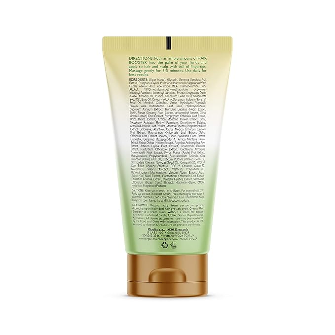 Organic Hair Energizer Hair Growth Booster , green , 2 Oz