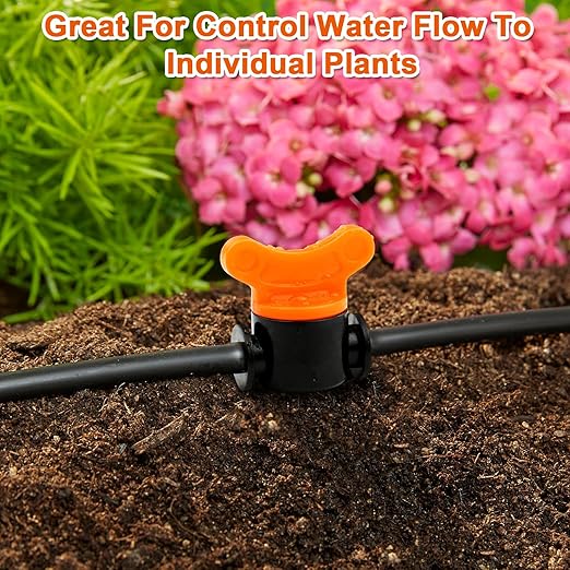 Gardrip 280 Pcs Drip Irrigation Fittings Kit for 1/4" Tubing：Gardrip 1/4 Inch Drip System Barbed Connectors (Nozzles, Nozzle Tees, Valves, Single Barbs, Couplings, Tees, Elbows, Plugs, Crosses)
