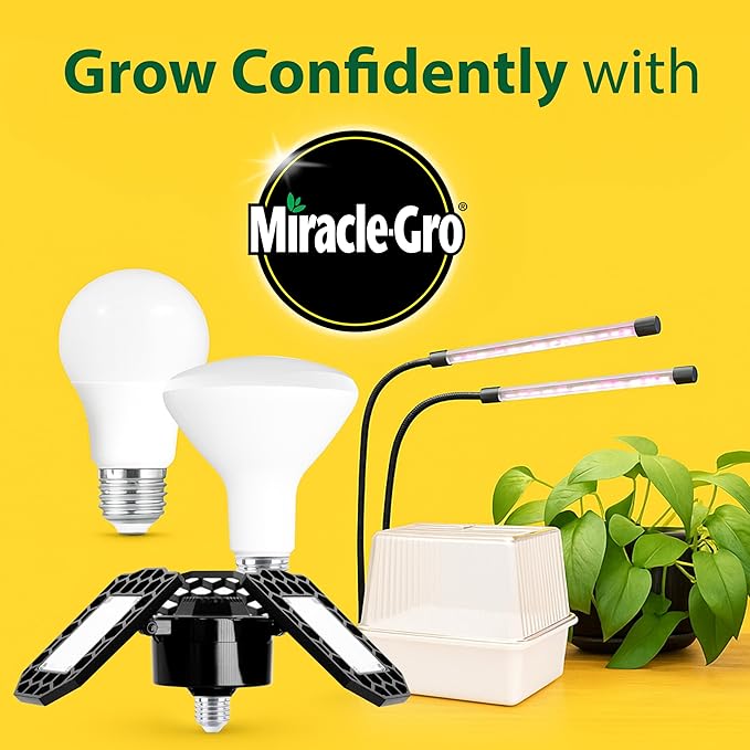Miracle-Gro LED Wing Full Spectrum Grow Light for Indoor Plants, 80 W (800W Equivalent, Plant Lights for Indoor Greenhouse and Garage, E26 Base