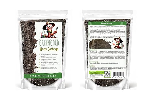GARDENWISE Organic Worm Castings – Earthworm Castings for Plants – Premium Worm Castings Fertilizer for Nutrient-Rich Soil and Healthy Growth (4 QUARTS)