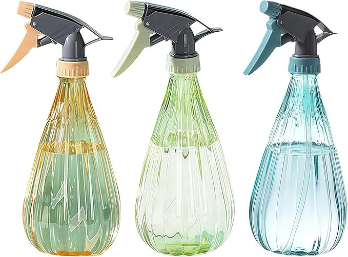 Plant Empty Sprayer Bottle For Watering Garden Cleaning Solution 600ml/20oz Clear Non-leaking Spray Bottle Water Spray Bottle Fan For Hair For Indoor Cleaning, Blue