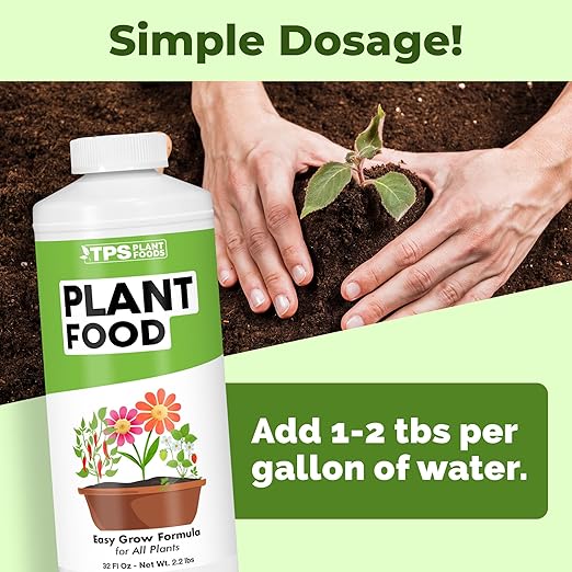 Plant Food – Liquid Fertilizer for All Plants, Lush Growth & Strong Roots, 32 oz